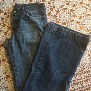 7 for all man kind wide flare jeans